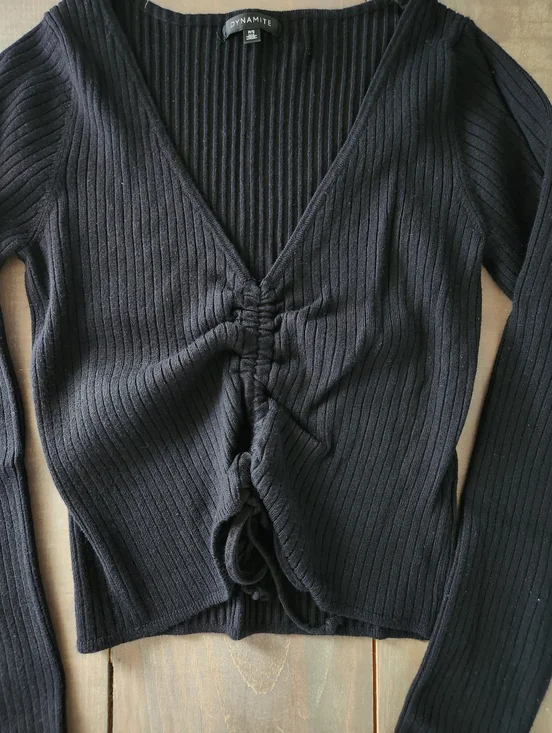 Dynamite Ribbed Long Sleeve Top - Size Small - Picture 2 of 11